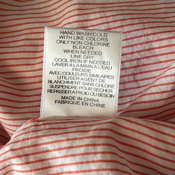 Equipment | Red and White Striped Button Down Size XS - Picture 8 of 10